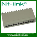 1U Cat5e RJ45 UTP 10 pulgadas 12 puertos STP patch panel